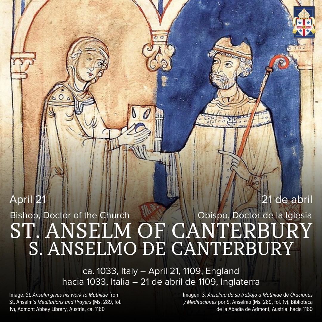 Diocese - Today is the feast of St. Anselm of Canterbury, Bishop and ...