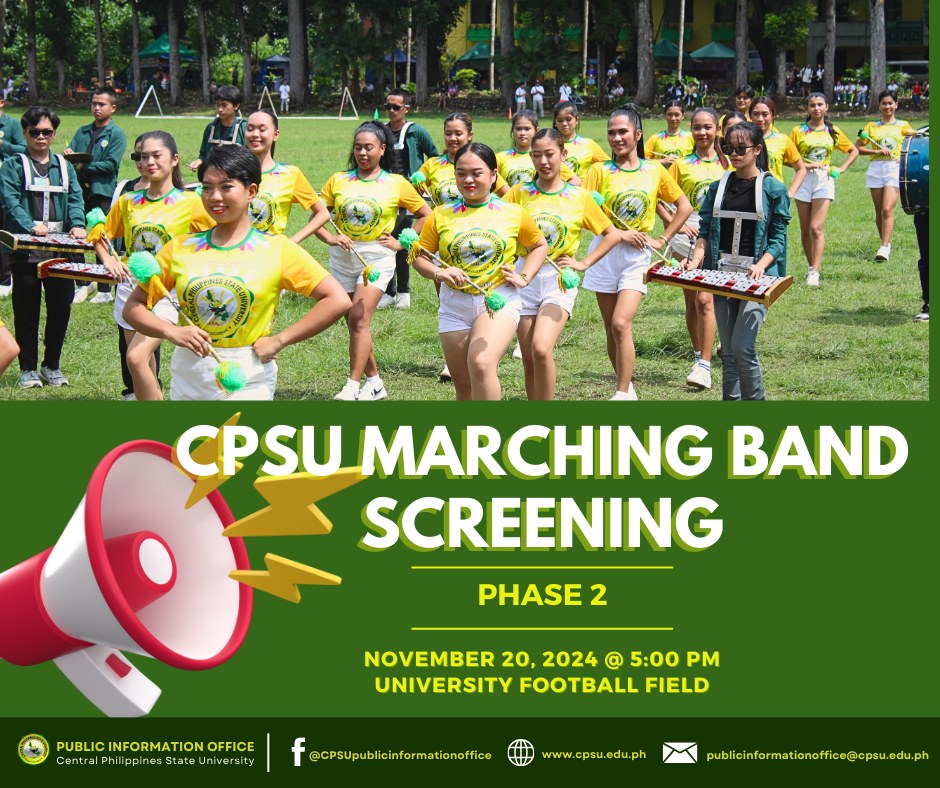 CPSU - The CPSU Marching Band is announcing its Phase 2 Screening today ...