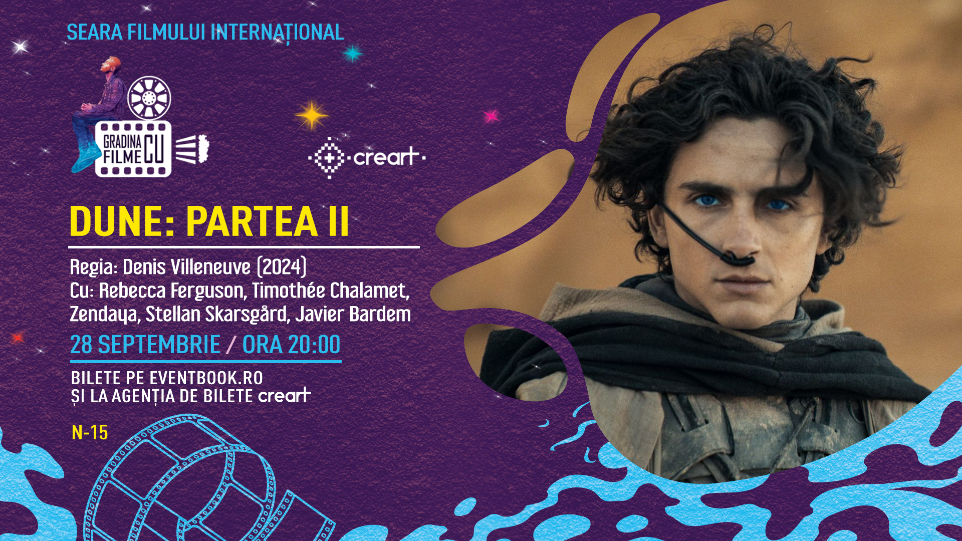 Seara Filmului Internațional - DUNE: PARTEA II @ Grădina cu Filme - CREART