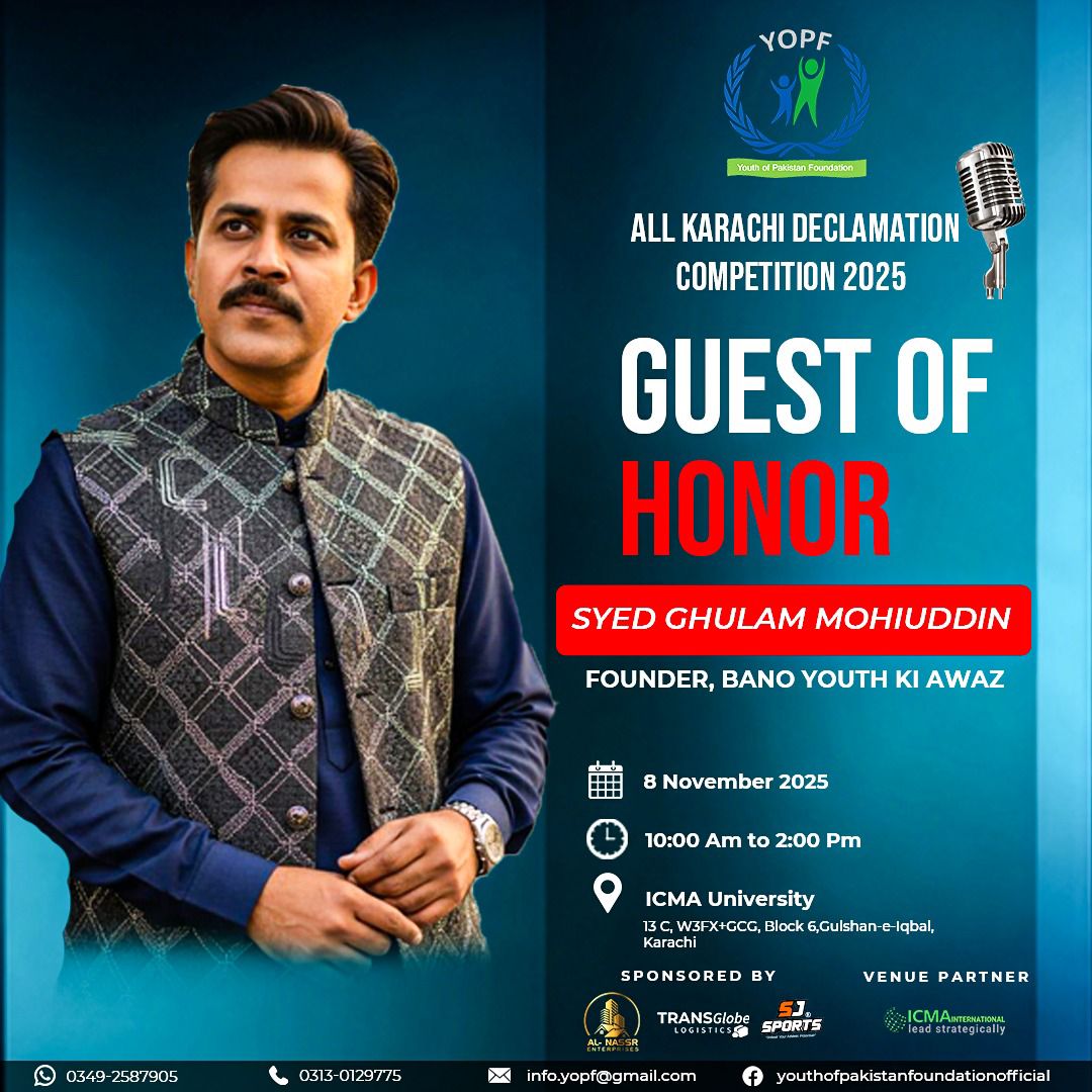 Youth - We are honored to announce Mr. Syed Ghulam Mohiuddin as the ...