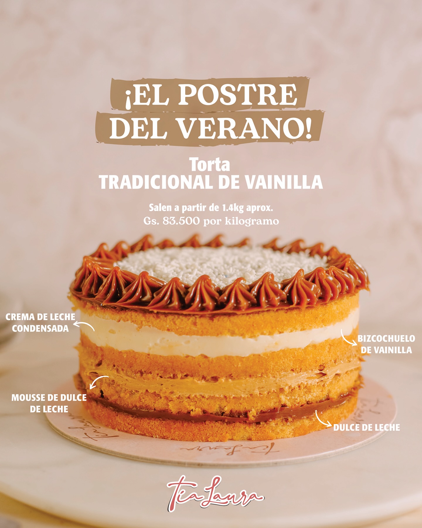 Tia Laura Delicias - 🍰 La torta del verano ☀ TRADICIONAL DE VAINILLA ...