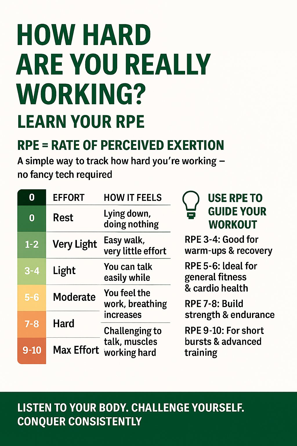 Wellness - Happy Wellness Wednesday! Rate of perceived exertion (RPE ...