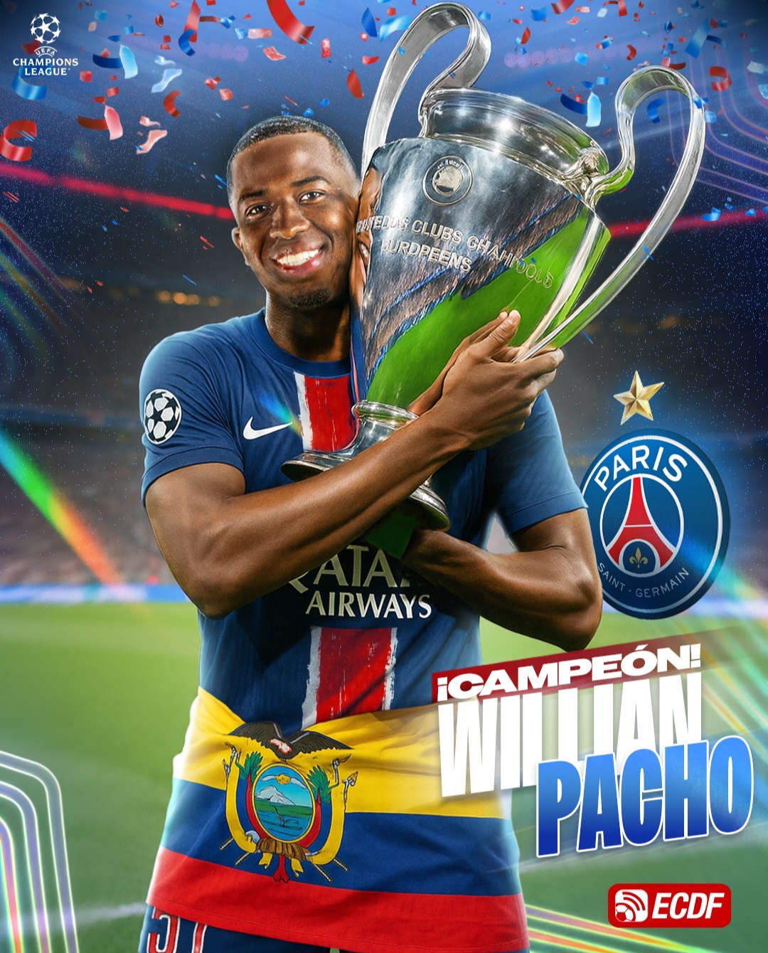 ECDF - 🤩🏆¡LLEGÓ LA PRIMERA CHAMPIONS PARA PACHO Y EL PSG! 🇪🇨🇫🇷 El ...