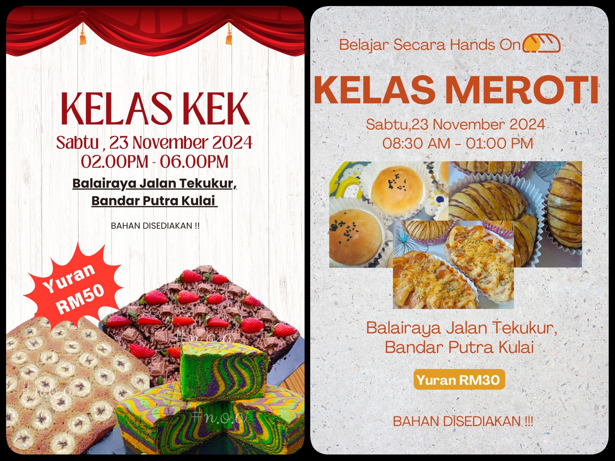 Kelas - *KELAS ROTI* 5 JENIS ROTI 🥜BUN KACANG MERAH 🍘BUN ULAT 🌭BUN ...