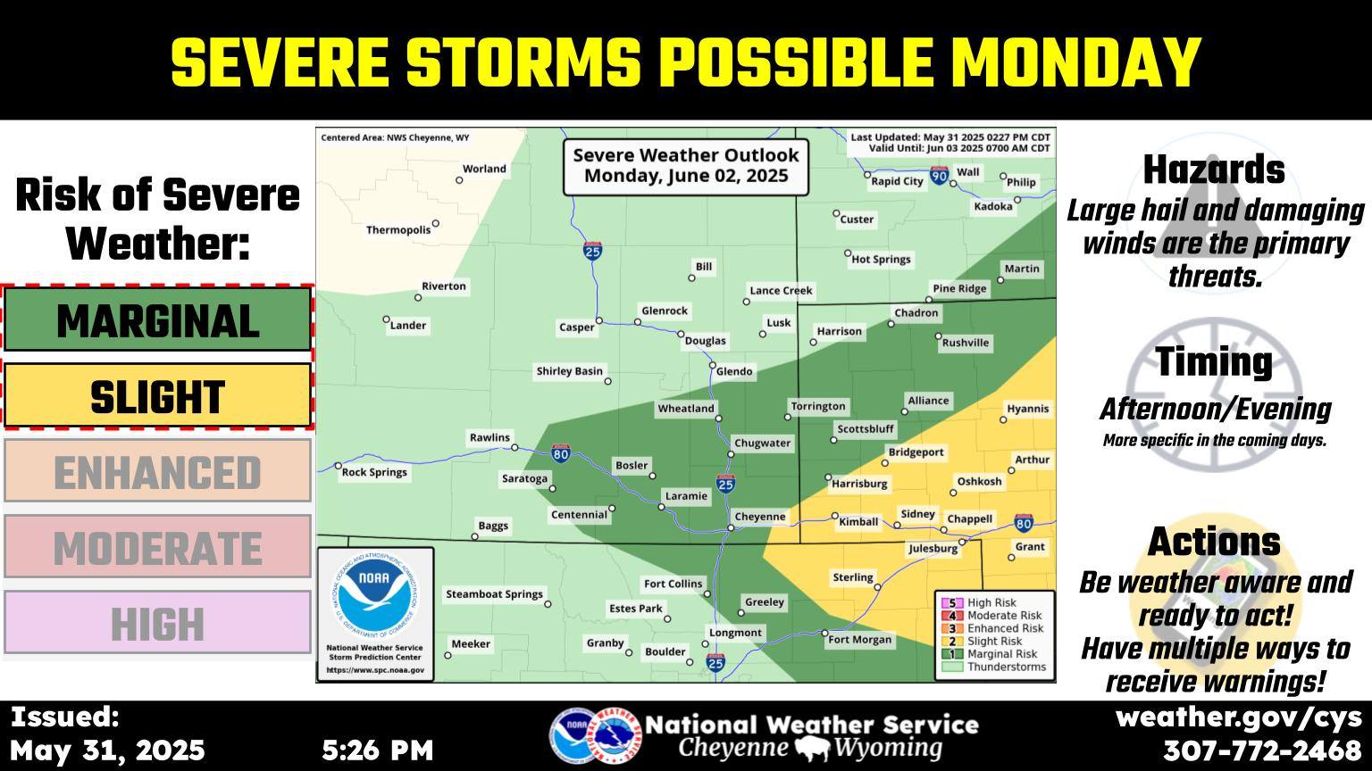 US - May 31st, 5:30pm - There is a Slight Risk (Level 2 of 5) for ...