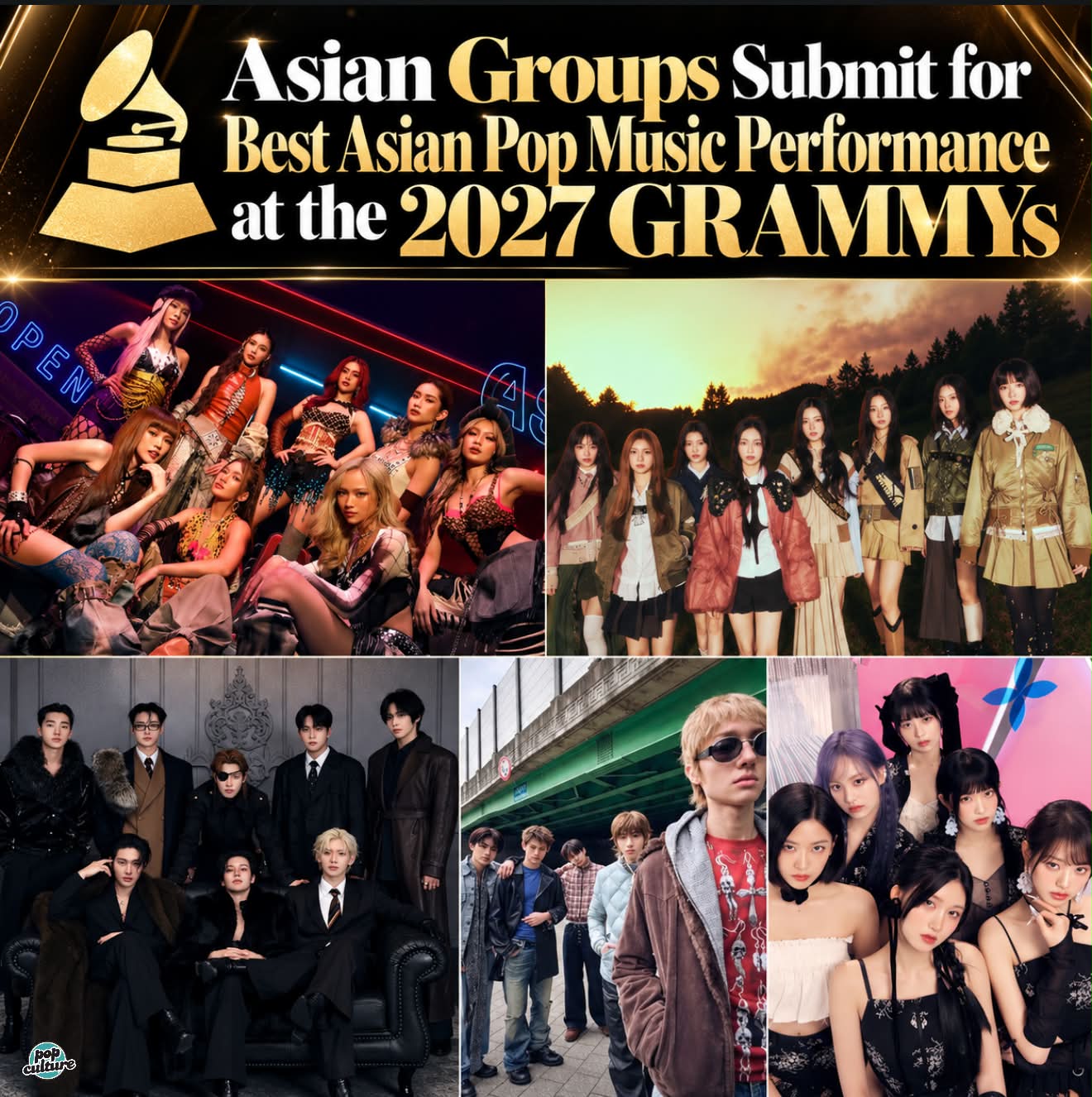BINI, IVE, CORTIS, ATEEZ, and Hearts2Hearts are among the Asian