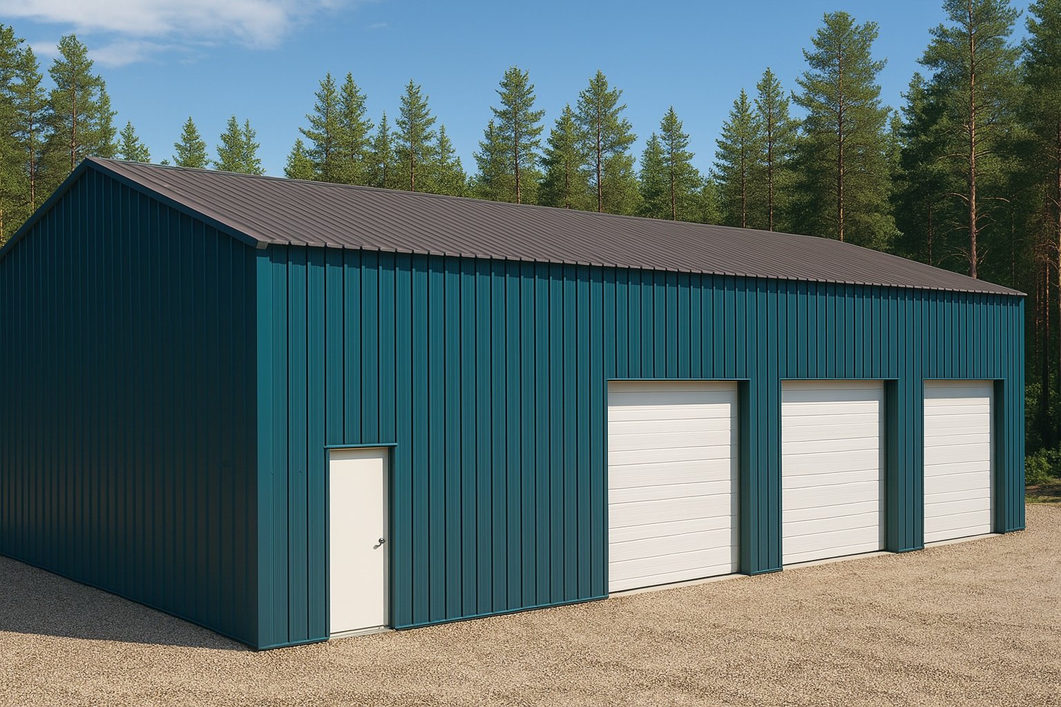 Colorado – 40 x 60 Cold Formed Steel Gable Roof Shop Kit – Fire ...
