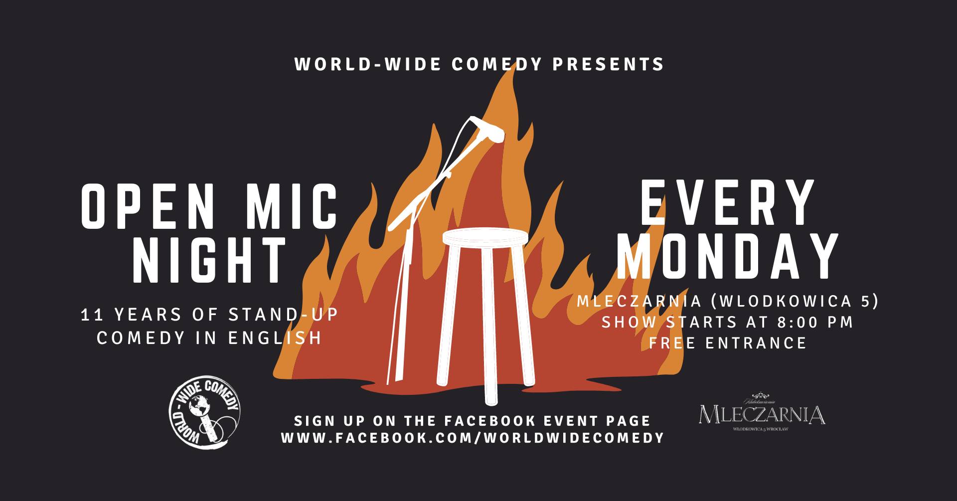 Monday Open Mic! Stand-Up Comedy in English!