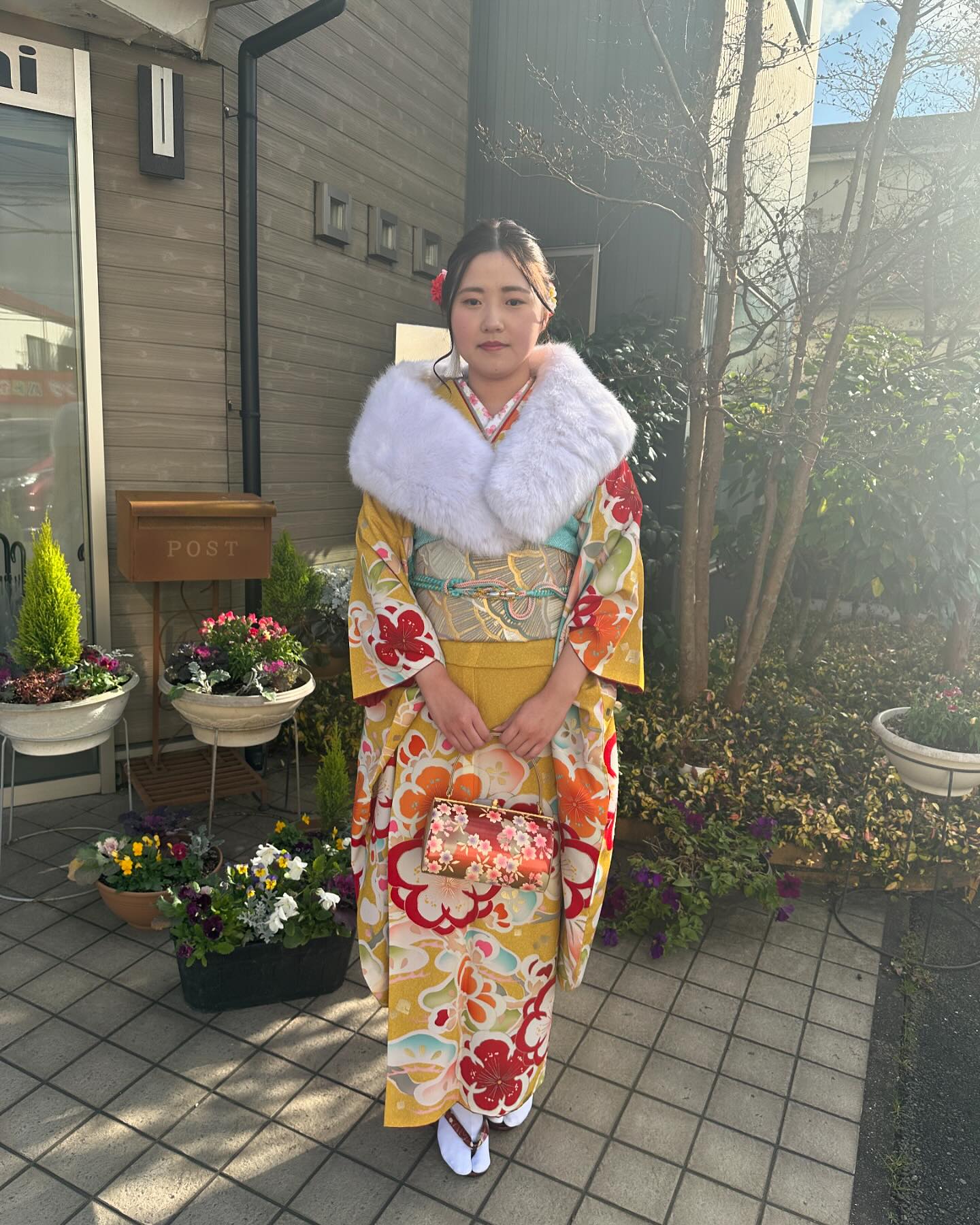 ✨成人式レンタルプラン✨ 振袖一式 草履バッグ ファー 髪飾り(ご希望