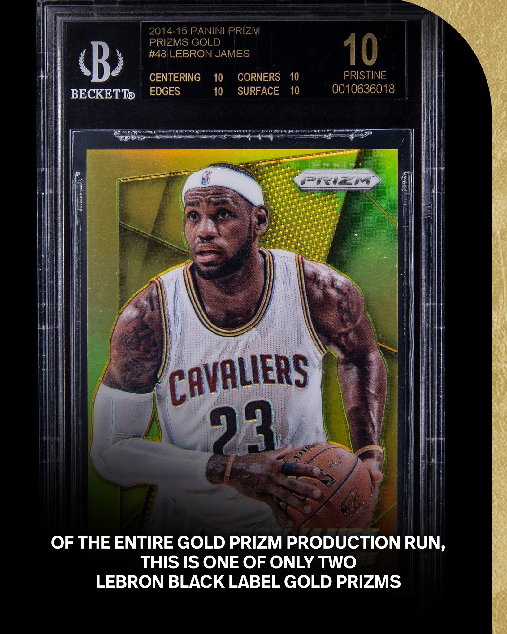 What @KenGoldin is holding is a LeBron James 2014-15 LeBron Gold