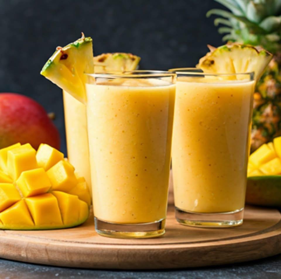 Que - BATIDO DE PIÑA Y MANGO. + INGREDIENTES PARA LA RECETA. - 1 taza ...