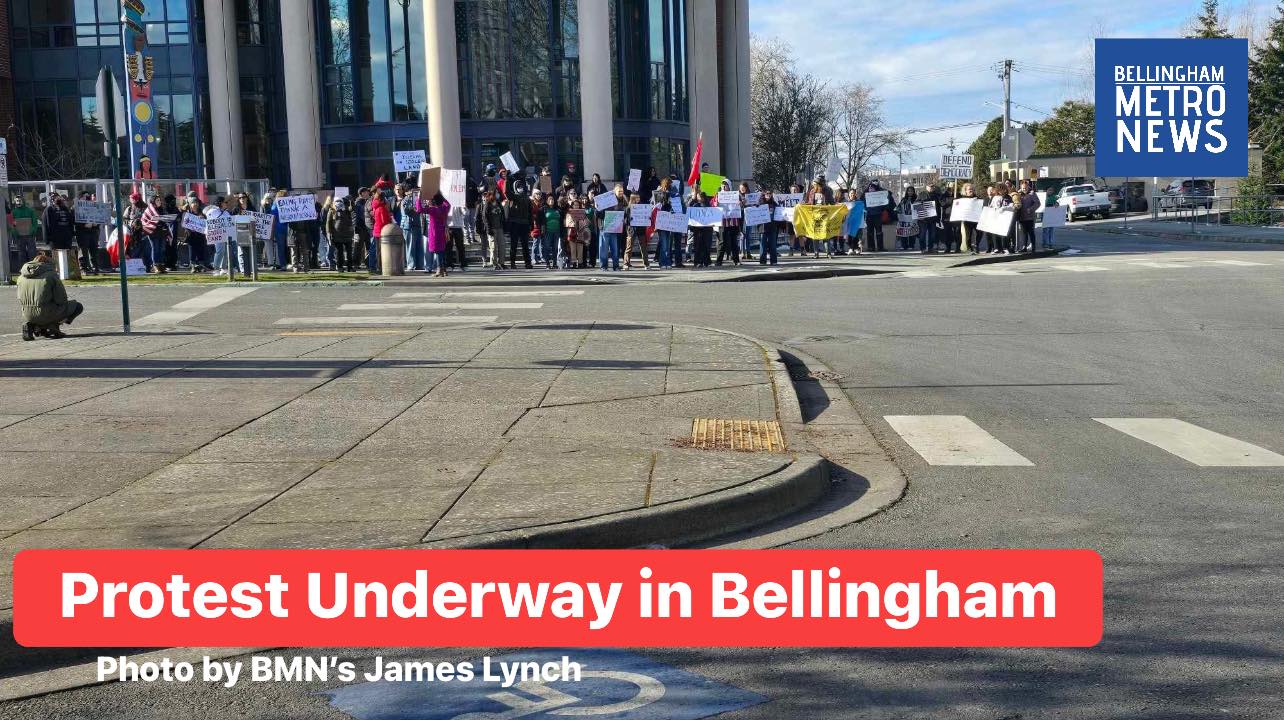 Bellingham - Happening Now: A large anti-ICE protest is taking place ...