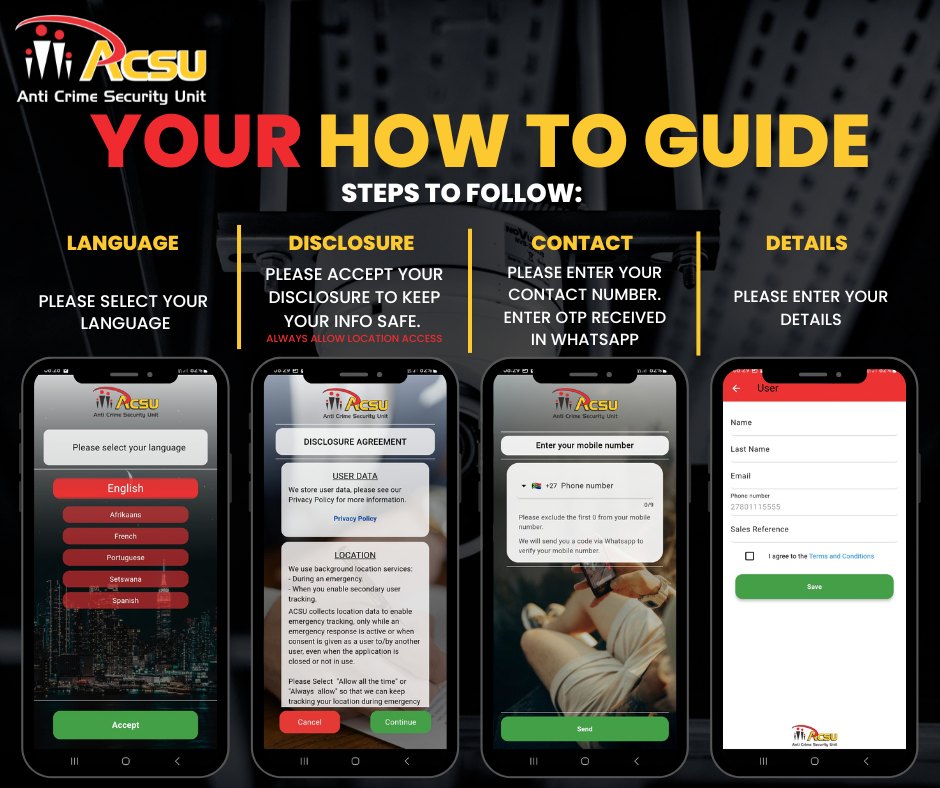 ACSU - 🔒 Stay Safe with ACSU! 📱 Here's your easy HOW-TO... | Facebook