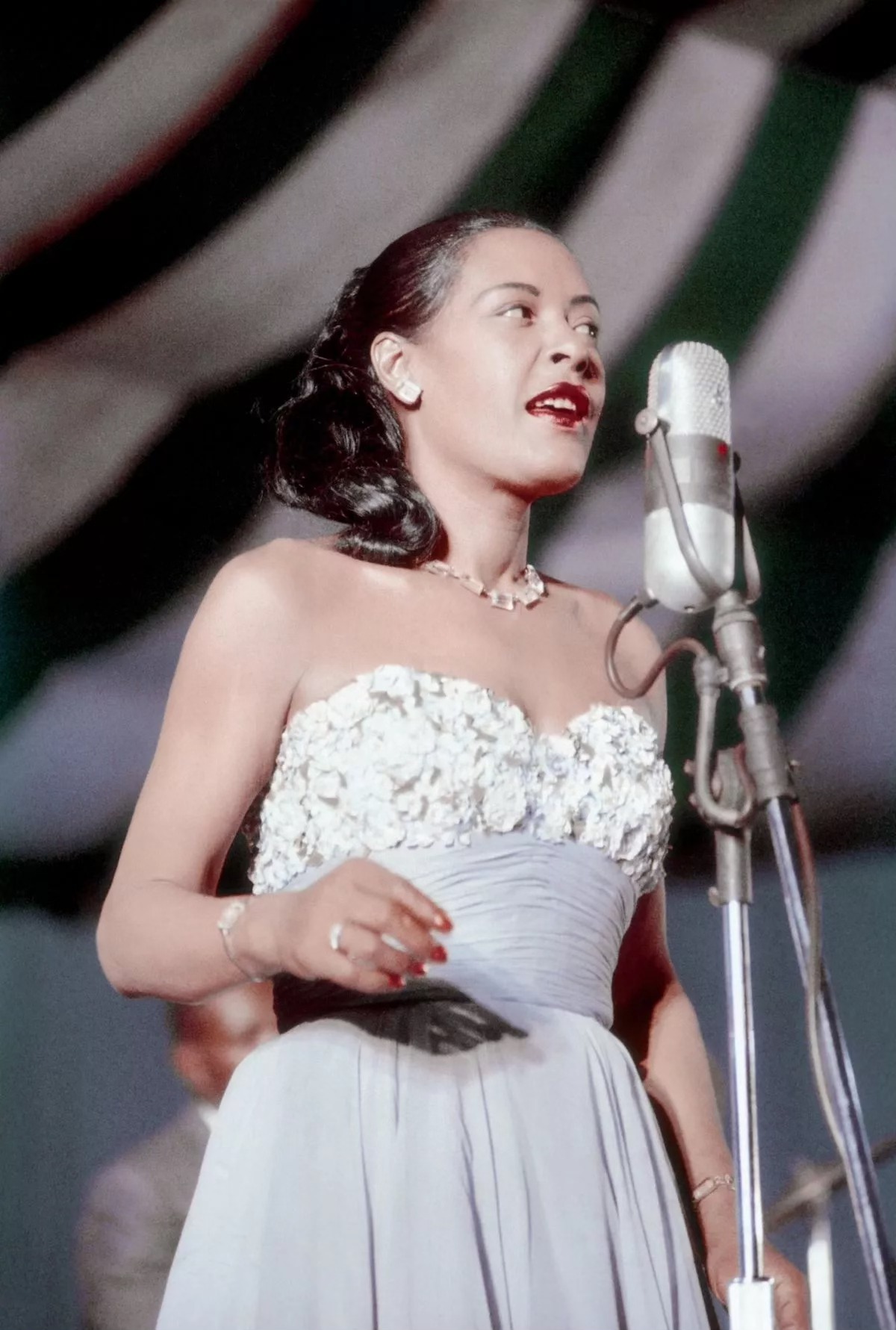 billie holiday movie white dress backstage in 1954 cf-size-39-eu-6-us