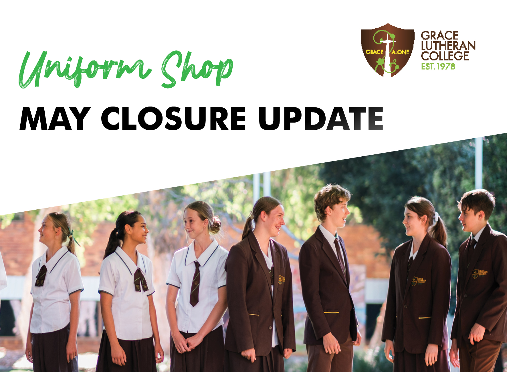 GRACE UNIFORM SHOP... - Grace Lutheran College Rothwell | Facebook