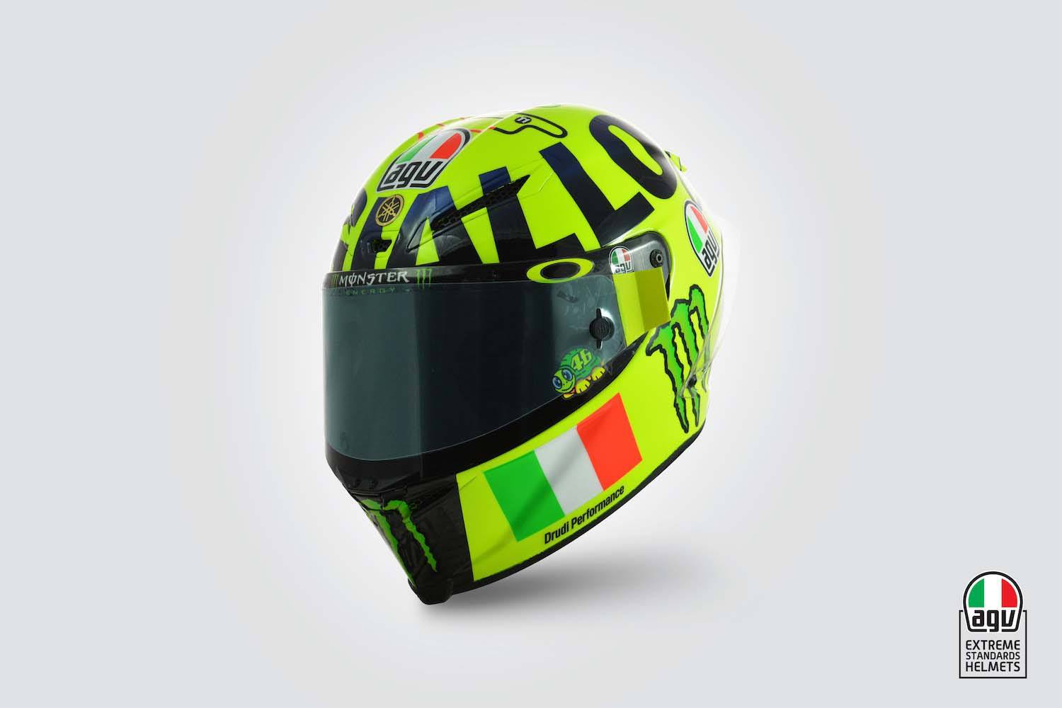 O novo Capacete AGV Pista GP que Valentino Rossi usou no GP de