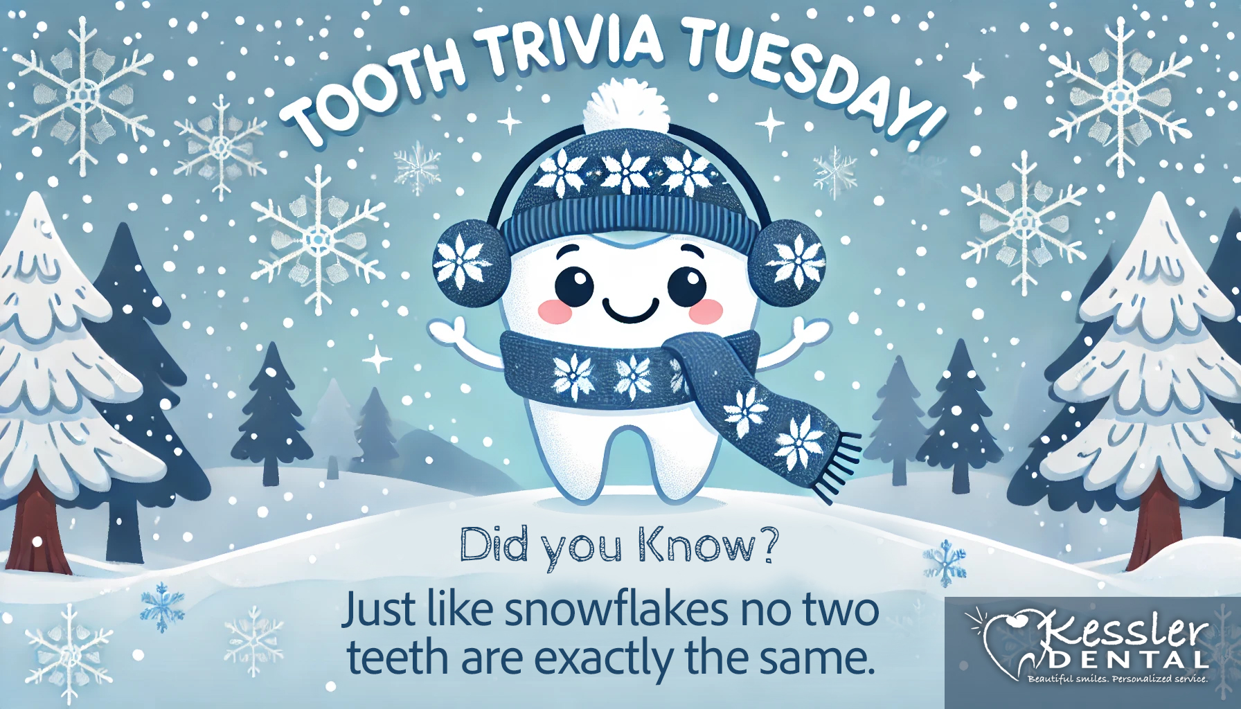 Kessler - 🦷 ️ Tooth Trivia Tuesday! ️🦷 Did you know? Just like ...