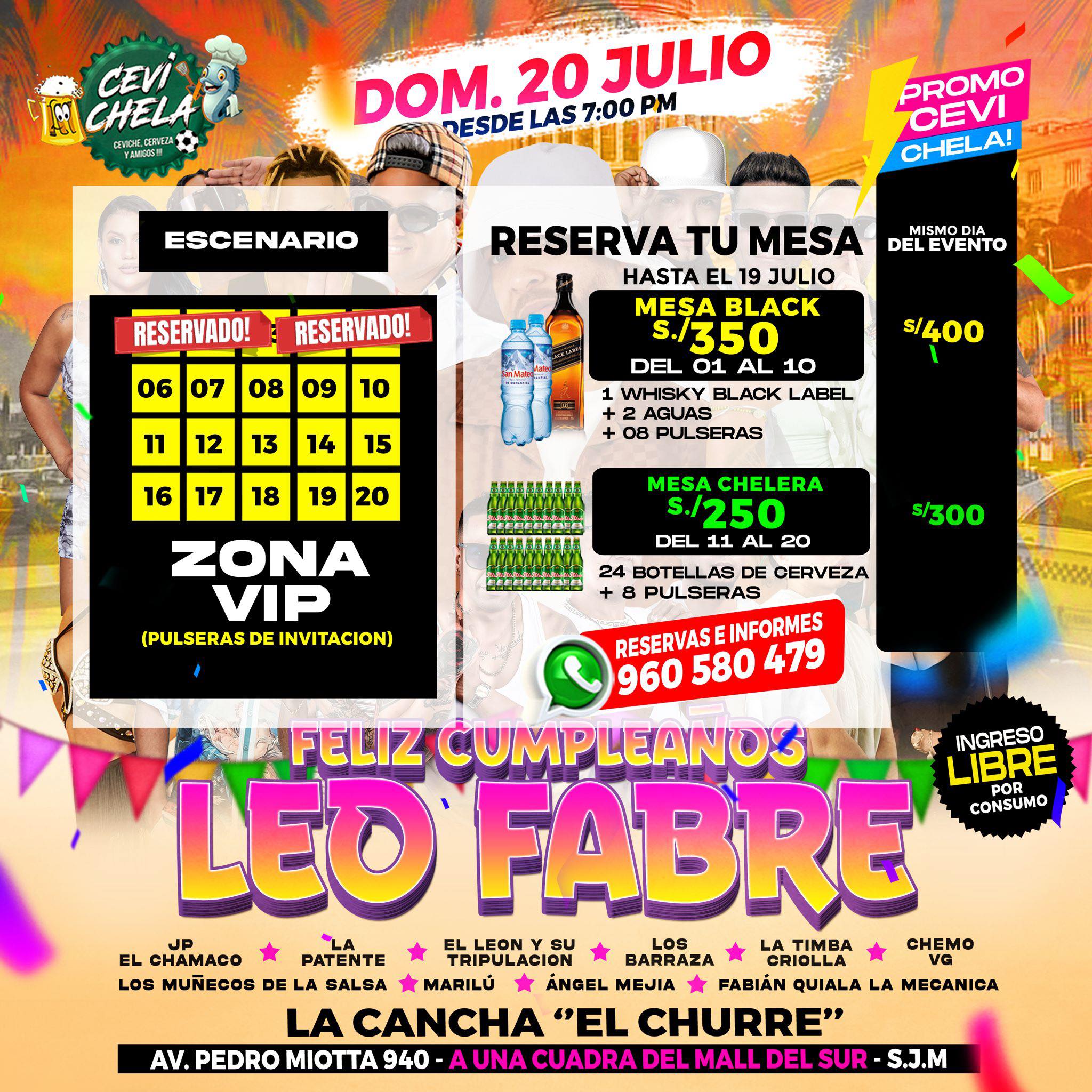 Cevichela - 🚨 𝘼𝙨𝙚𝙜𝙪𝙧𝙖 𝙩𝙪 𝙢𝙚𝙨𝙖 𝙫𝙞𝙥 🚨 🔥Aprovecha las últimas mesas vip 🔥 ...