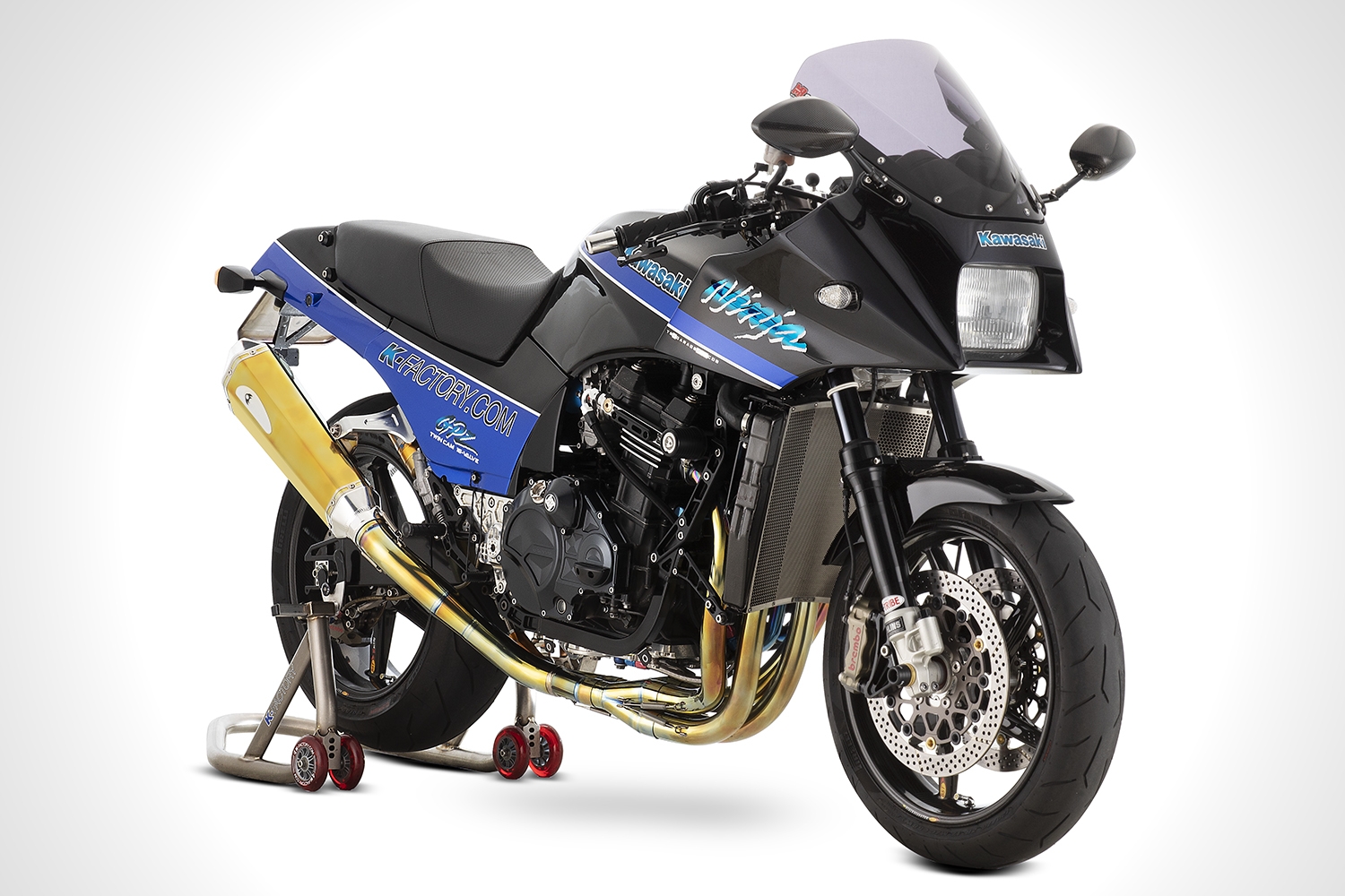 GPZ900R用CLRマフラー」 極太の43Φチタンエキゾーストパイプと60.5Φ超