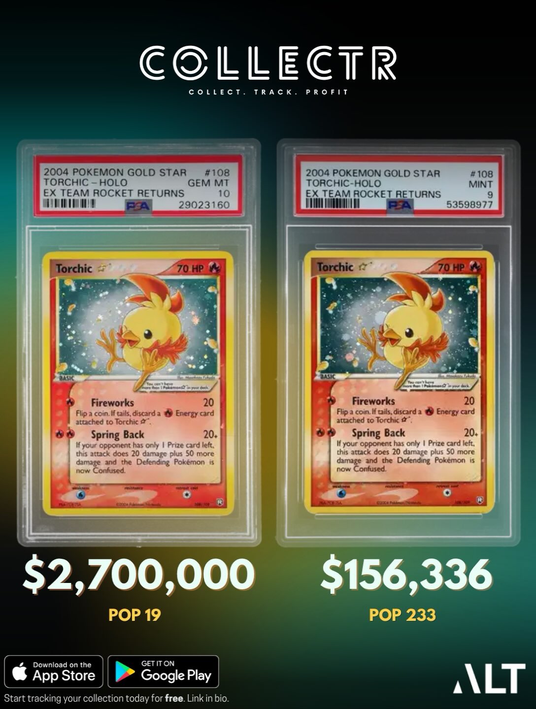 2004 POKEMON ZUKAN TORCHIC アチャモ psa10 ホロ What is the value of a PSA 10 graded 2004 Pokémon Gold Star