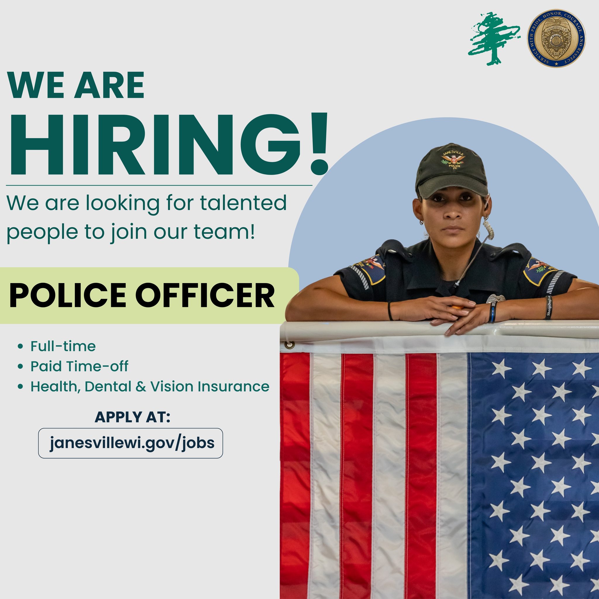 🚨 Now Hiring: Janesville... - Janesville Police Department | Facebook