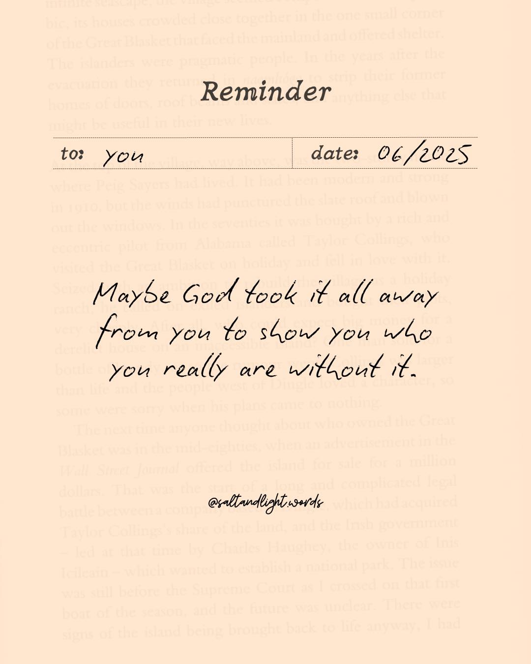 Salt - Sometimes, losing everything isn’t punishment—it’s preparation ...