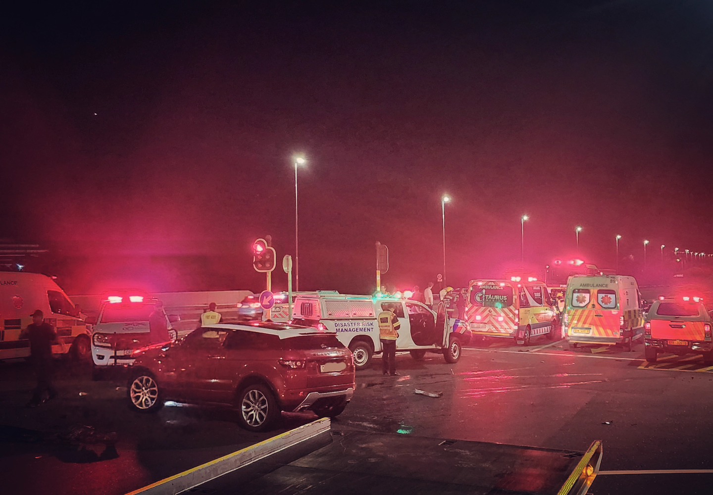 Taurus - Three vehicle collision, Plattekloof road over N7. One ...