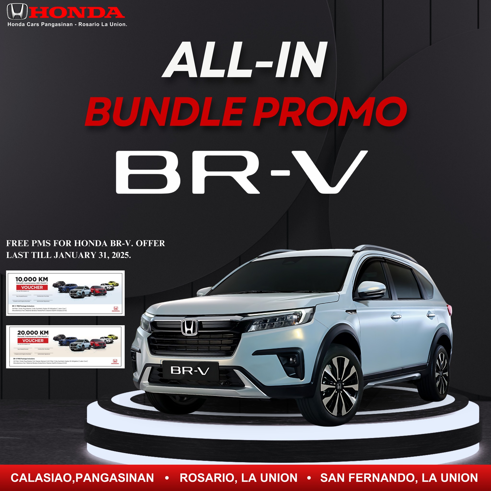 Honda - Enjoy a free PMS for Honda BR-V ! 🚗 Don't miss out –offer last ...