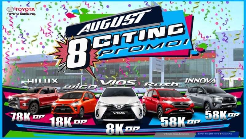 Toyota Subic, Inc. - Toyota Subic’s August 8citing Promo is up‼️🤩 We ...