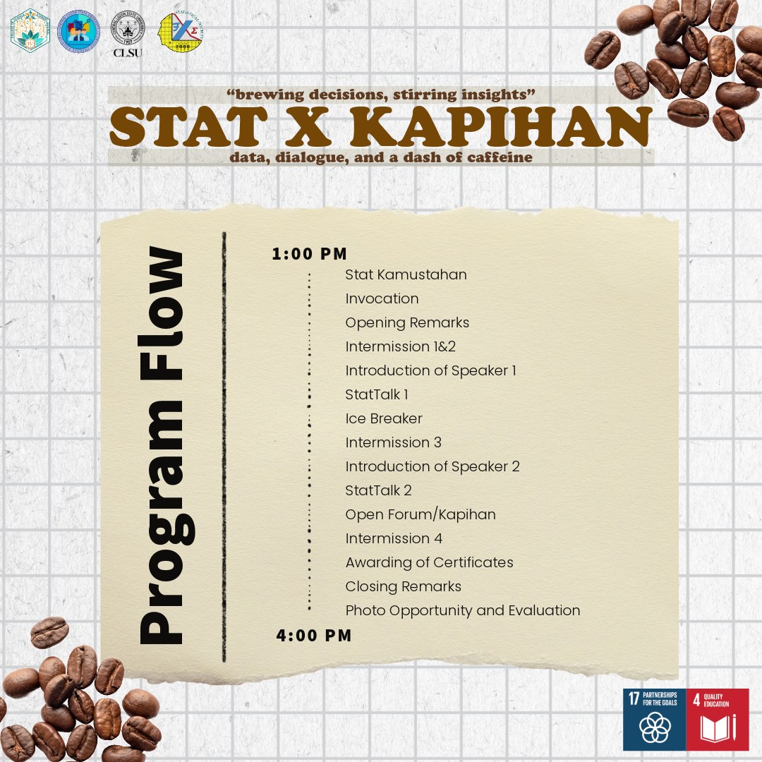 CLSU - We’re excited to welcome you to STAT × KAPIHAN! ☕💬 Get ready for ...