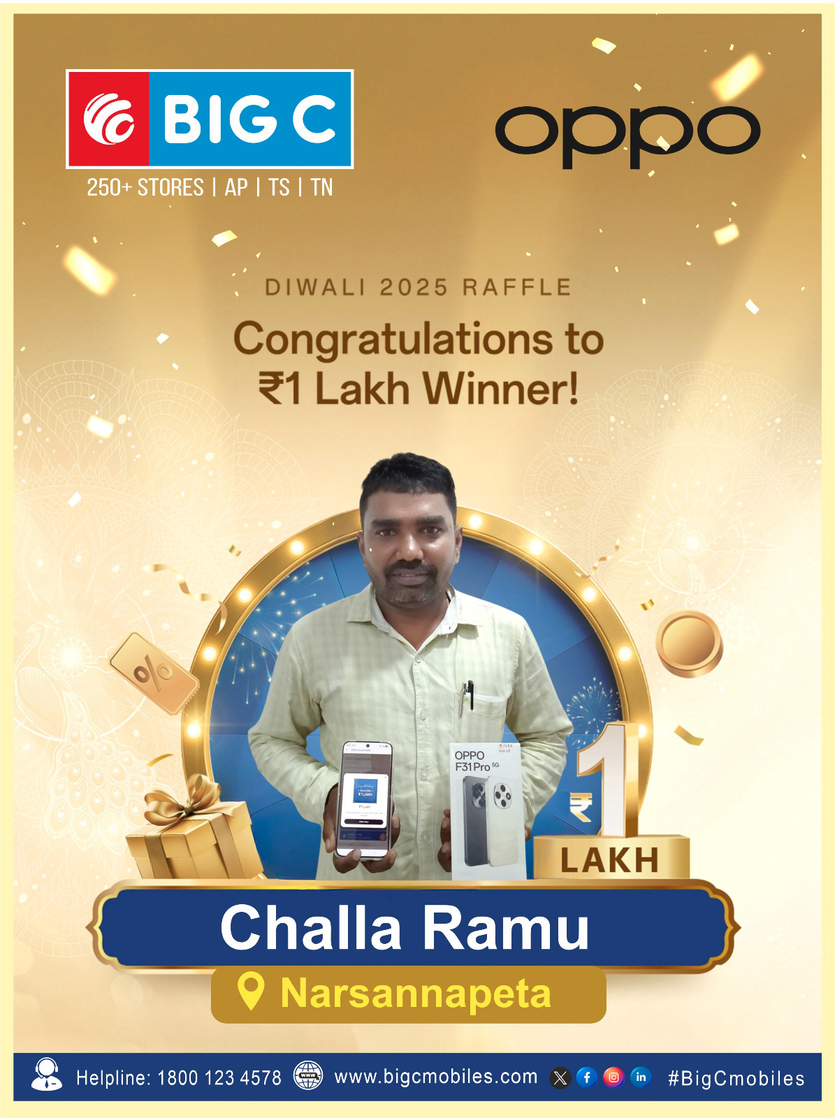 BigC - 🎉 Congratulations, Challa Ramu! 🎉 We’re thrilled to announce the ...