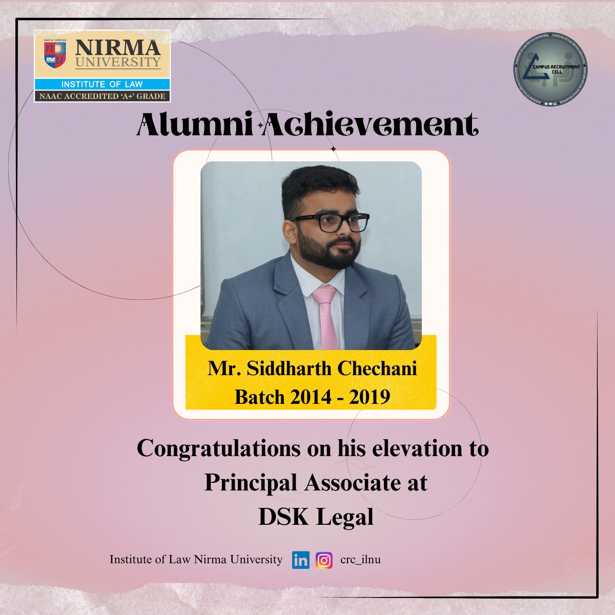 Institute of Law, Nirma University - We cordially invite you all for ...