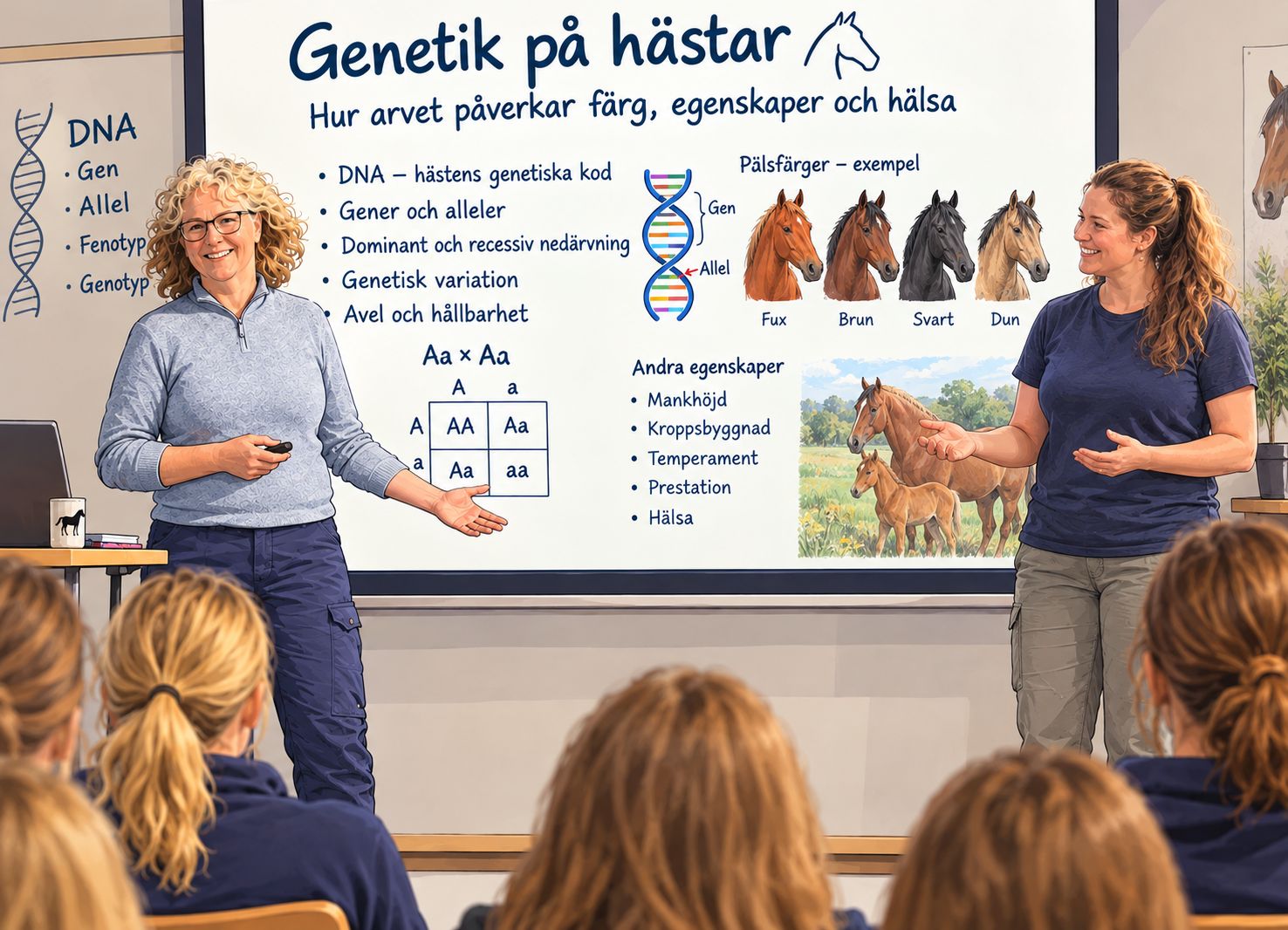 Föreläsning nedärvning av färger och gener på häst