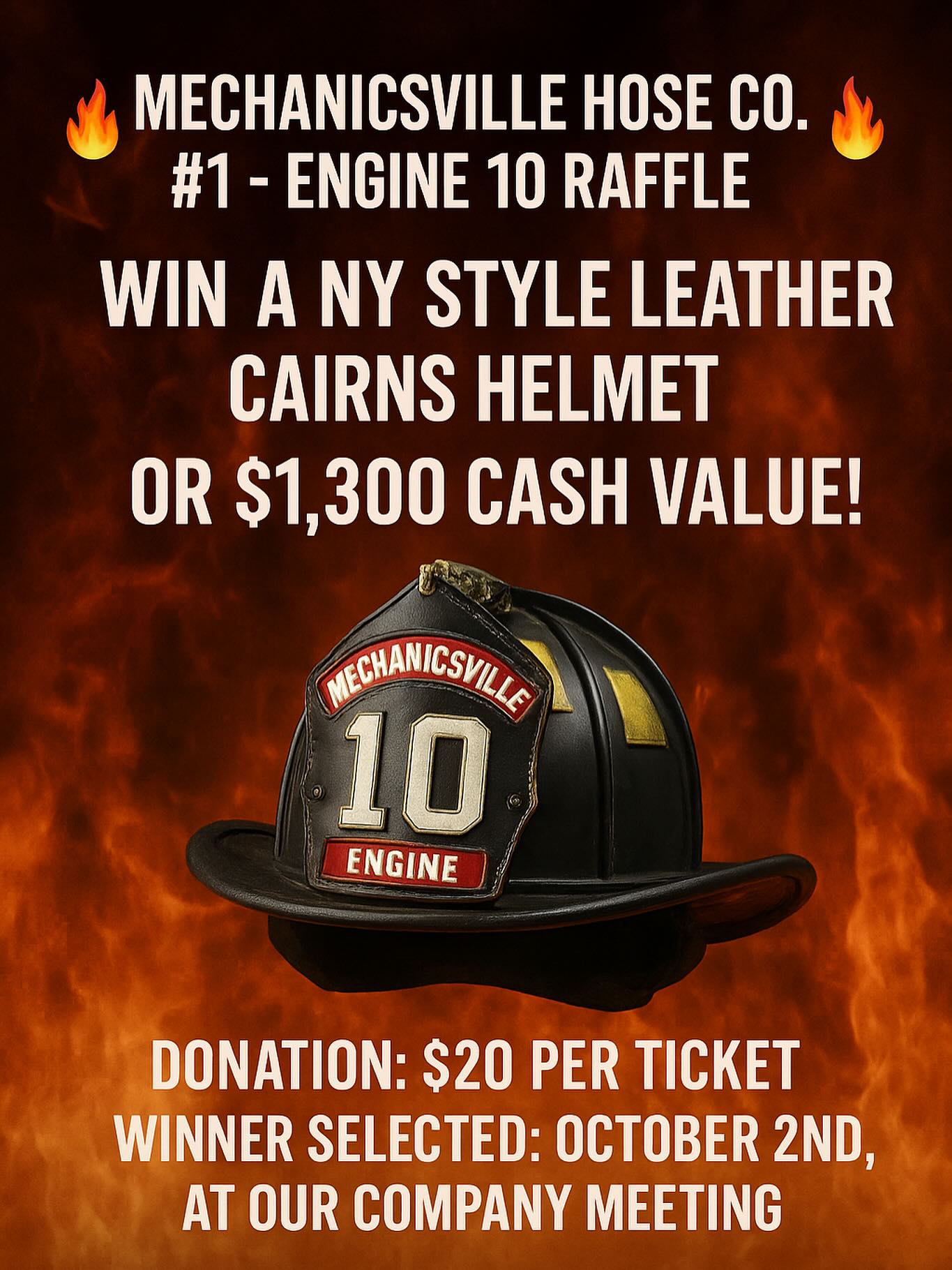 🚨 RAFFLE ALERT! 🚨 COME... - Mechanicsville Hose Company #1 | Facebook