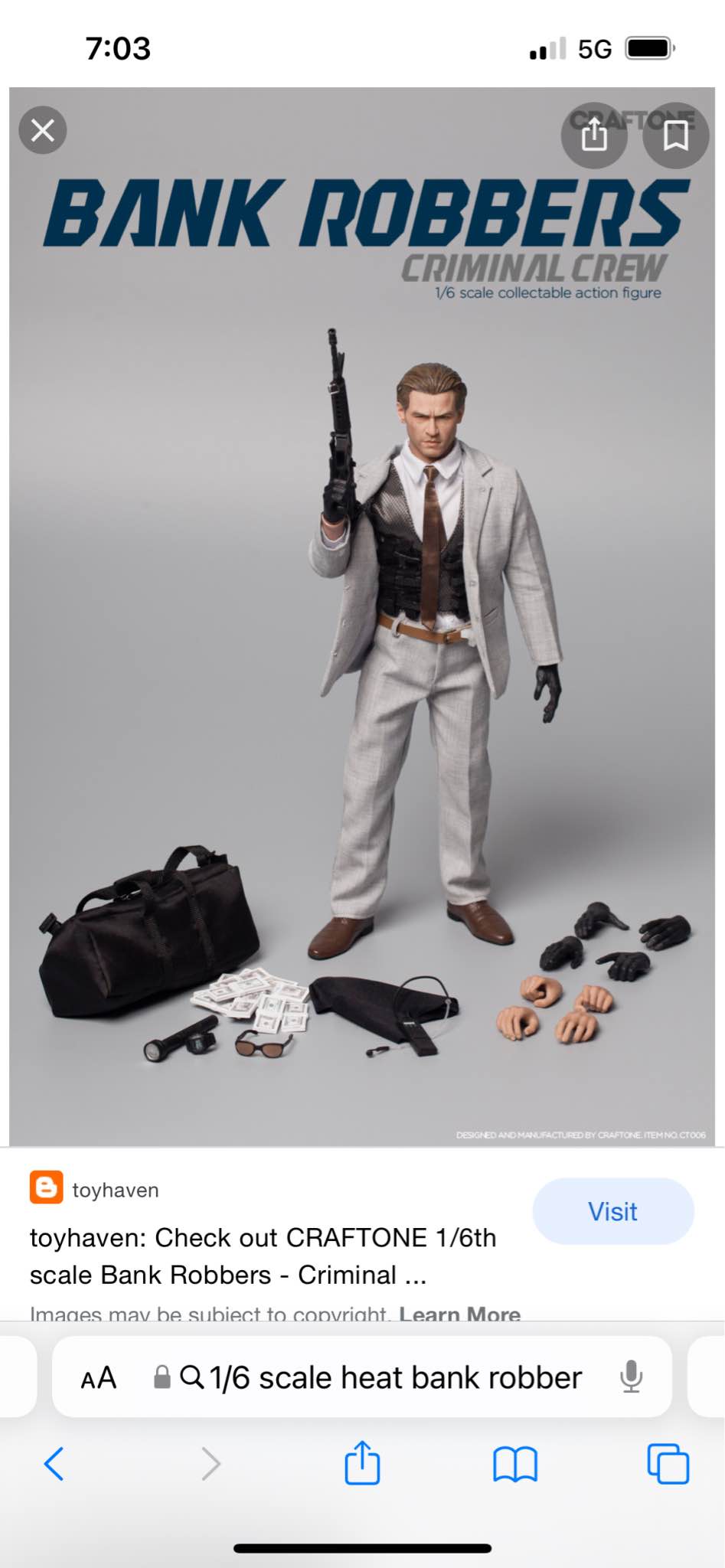 CRAFTONE 1/6 BANK ROBBERS Heat ヒート CRAFTONE 1/6 BANK ROBBERS