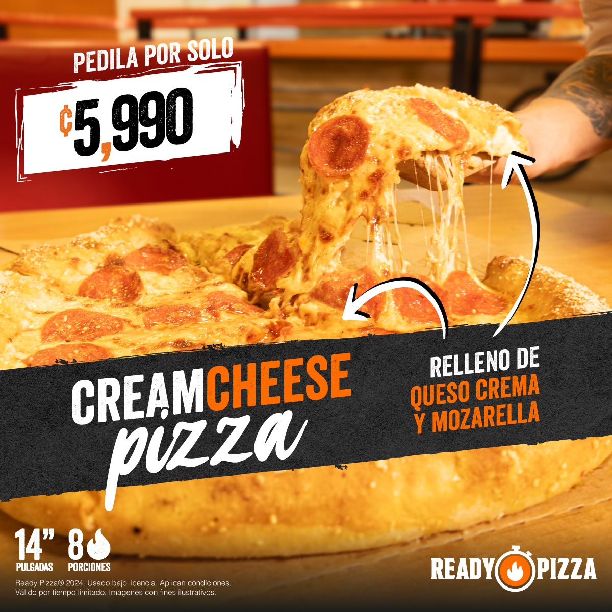 Ready - ¡Vuelve nuestra CREAM CHEESE PEPPERONI PIZZA! 🍕🧀 Una deliciosa ...