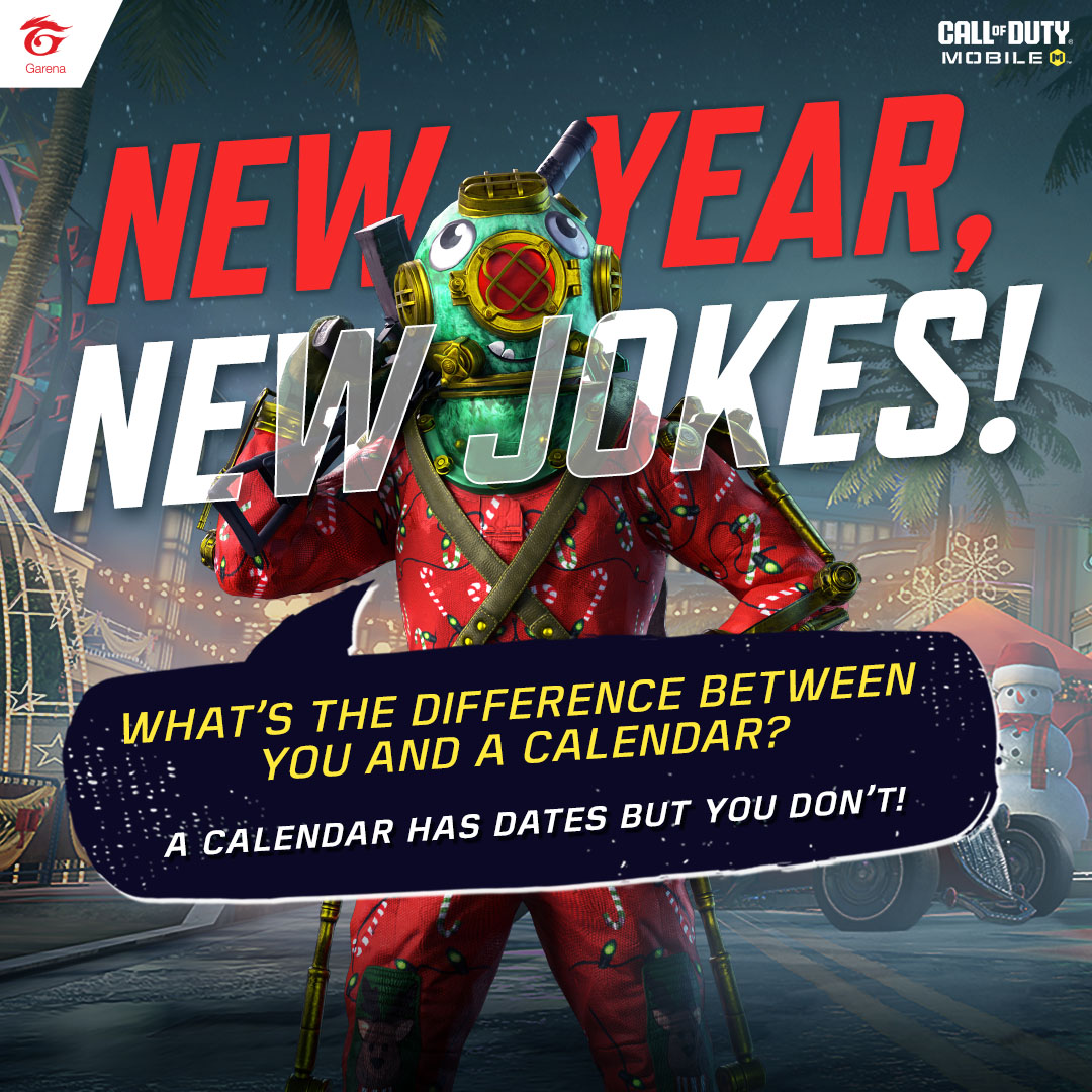 Garena - What's the difference between you and a calendar? A calendar ...