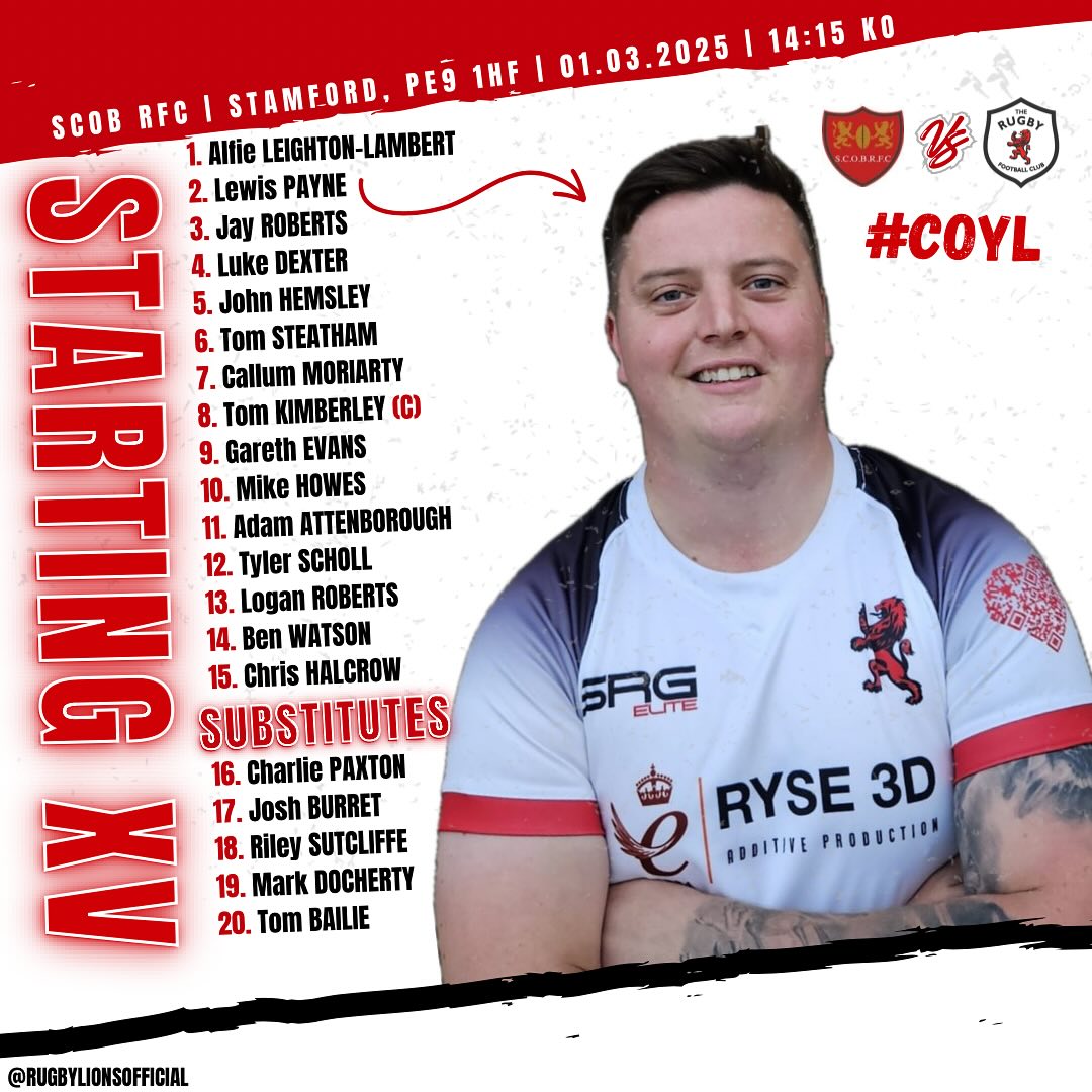 Rugby Lions RFC - Here it is, your lions squad facing...