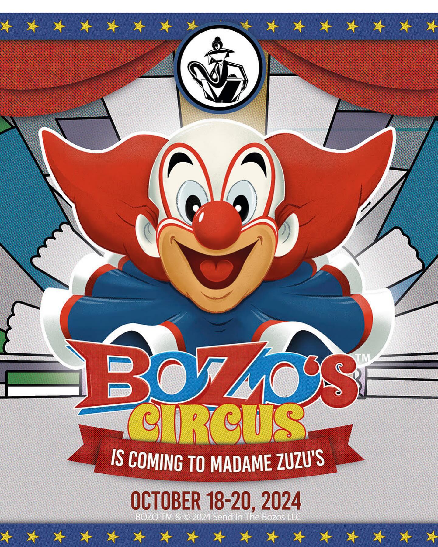 Bozo's Circus at Madame Zuzu's Teahouse this weekend