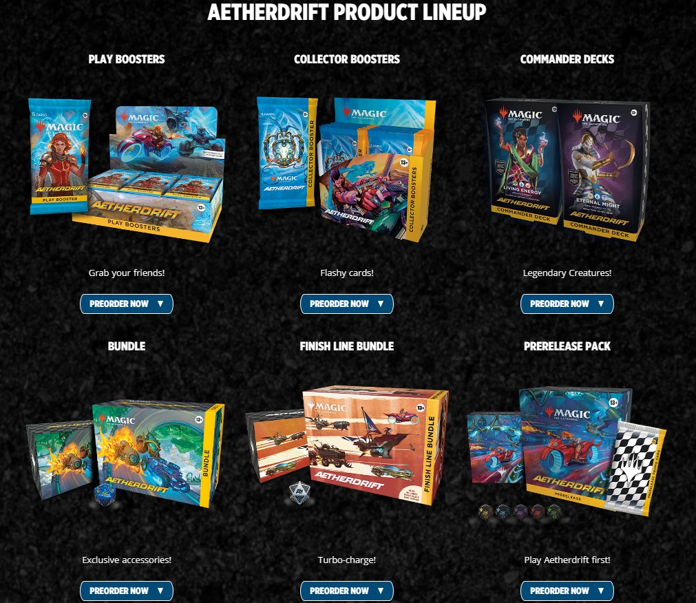 mtg aetherdrift booster box MTG: - Prerelease Pack ensuring every pack is a surprise Aetherdrift Play Booster Pack –