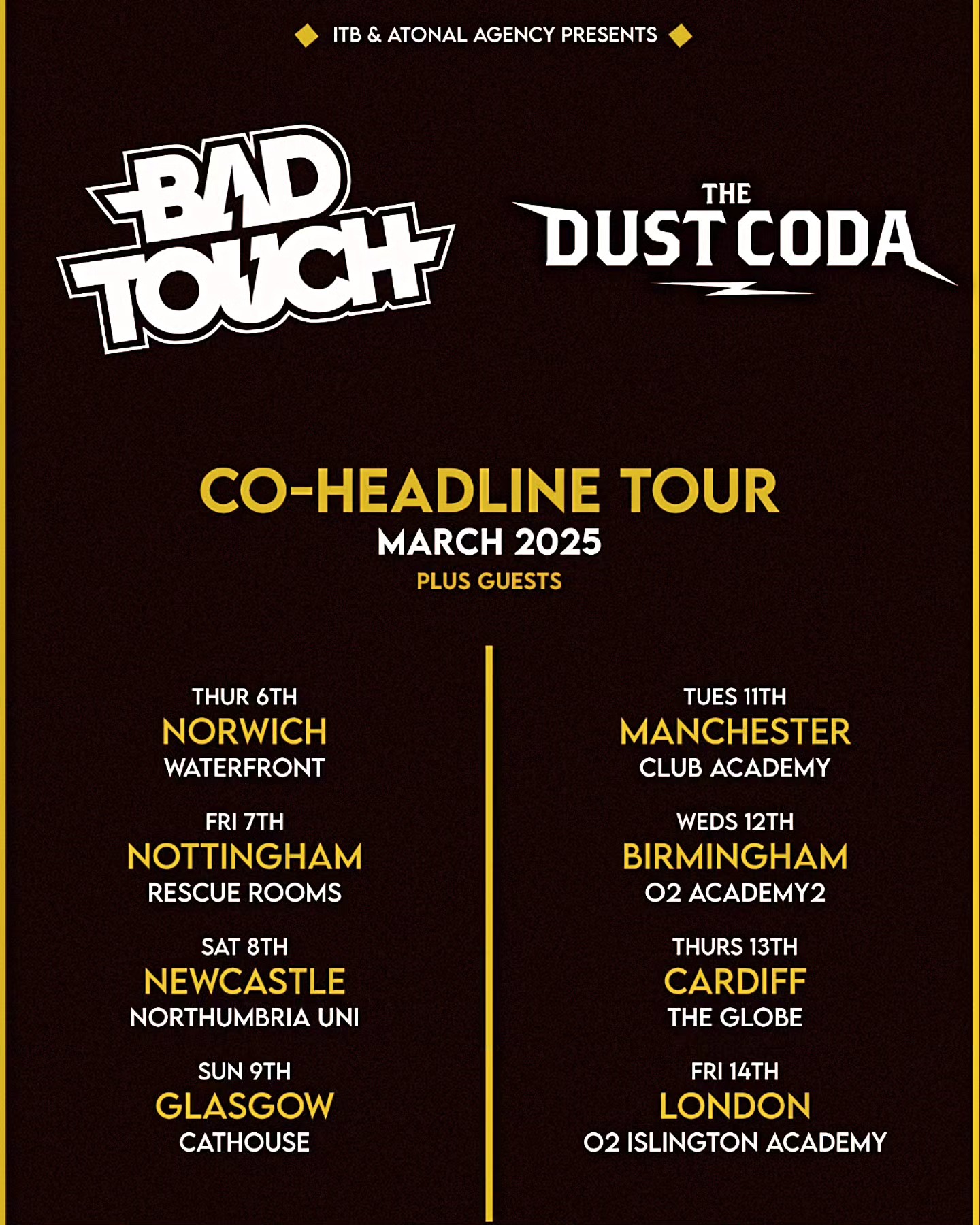 The Dust - 🚨TOUR ANNOUNCEMENT🚨 Pleased to announce that we are heading ...