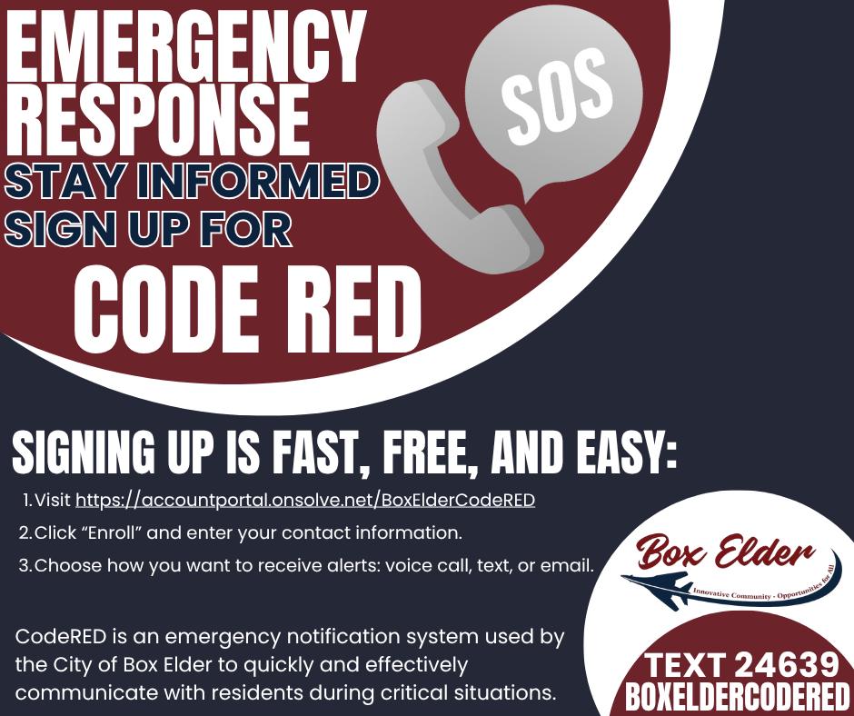 City - 📢We’re Excited to Reintroduce CodeRED to the Box Elder Community ...