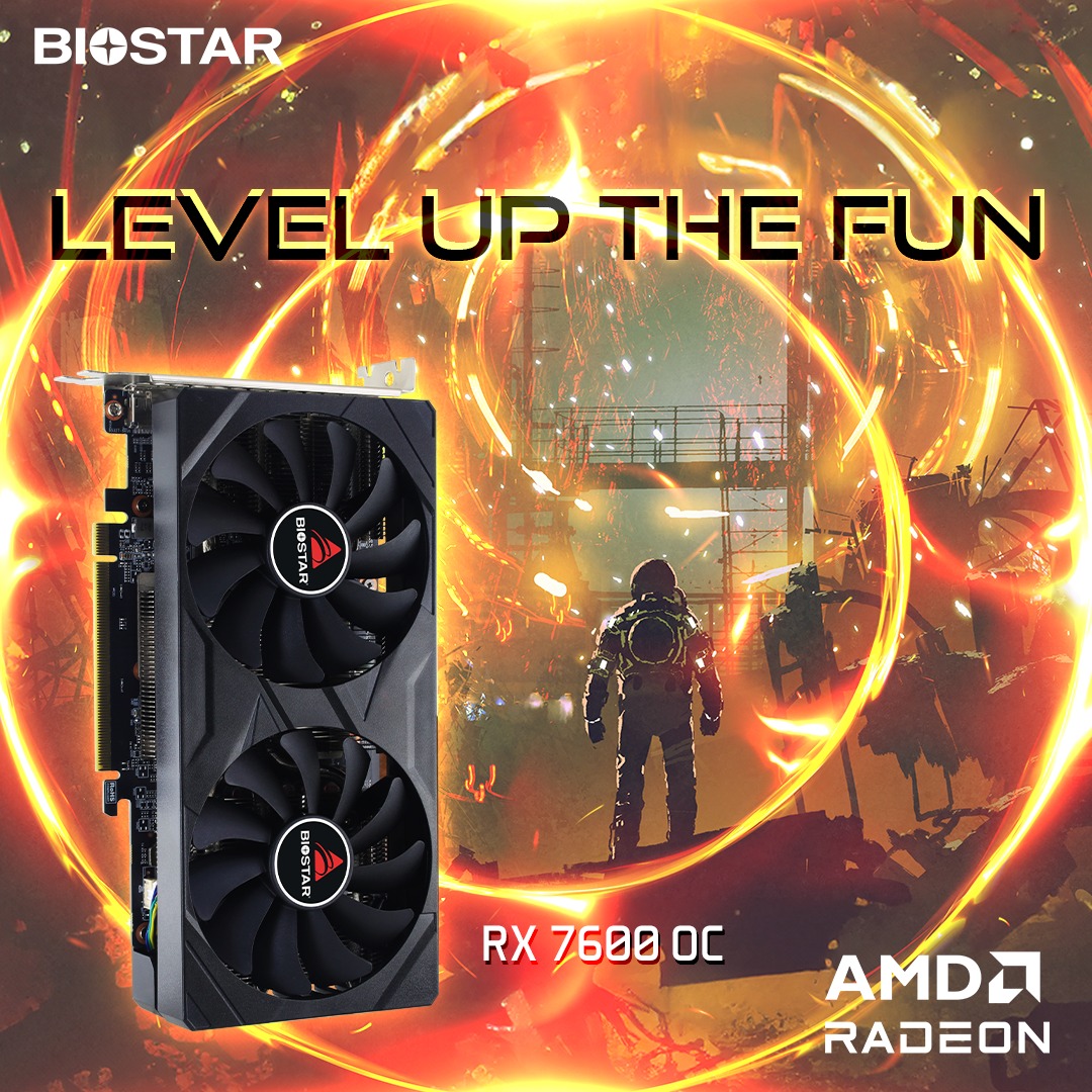 BIOSTAR - Step into smooth, reliable gaming with the RX 7600 OC, it ...