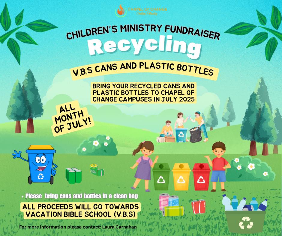 Chapel - ♻️ Children’s Ministry Fundraiser – VBS Recycling Drive! ♻️ ...