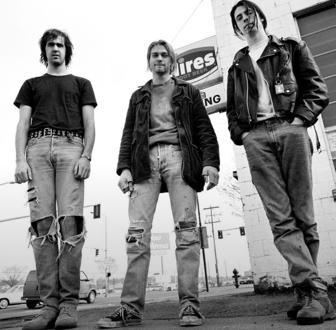 Nirvana photographed by Chris Cuffaro, Seattle, WA, March 30, 1991
