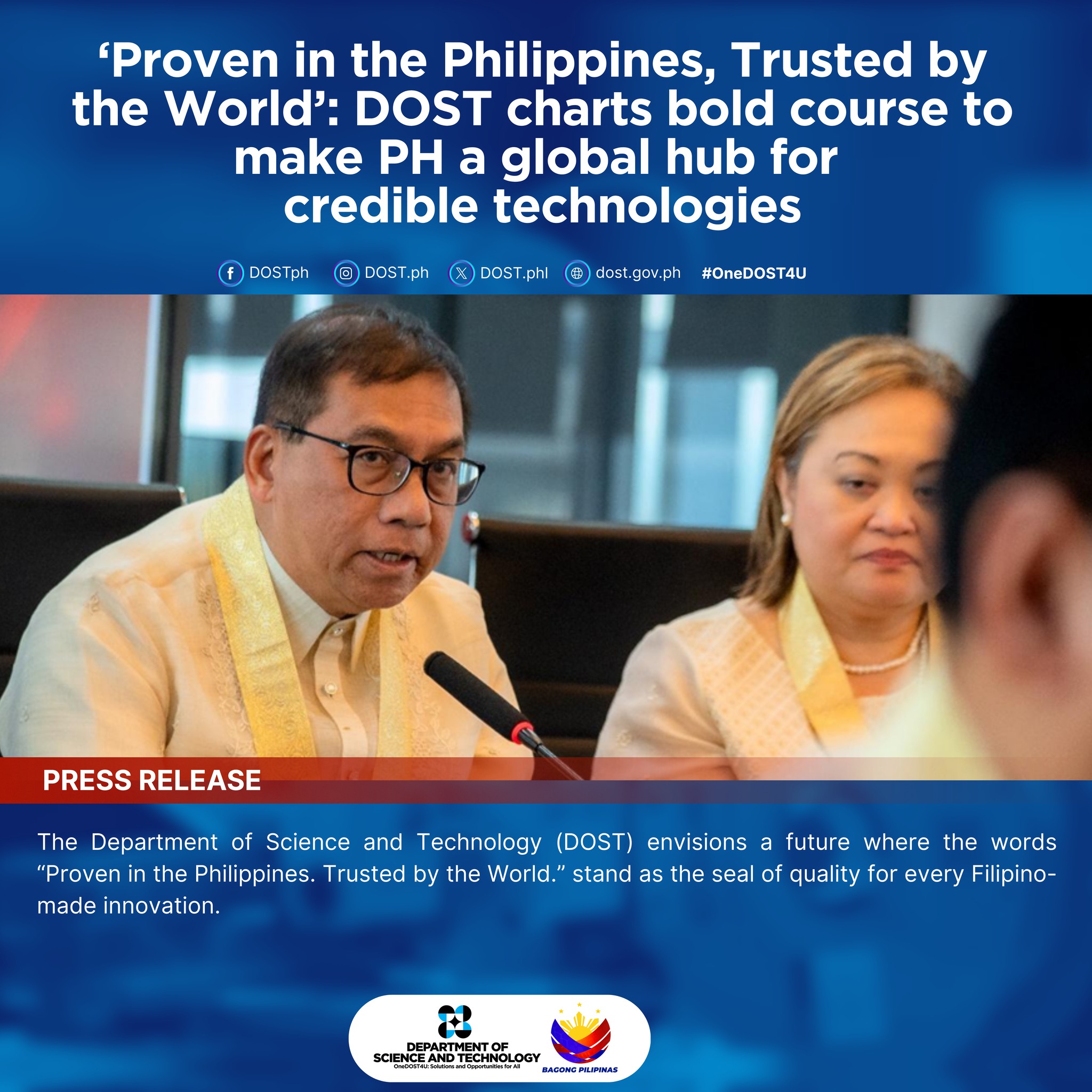 DOST Press Release: The DOST envisions... - DOST Philippines | Facebook