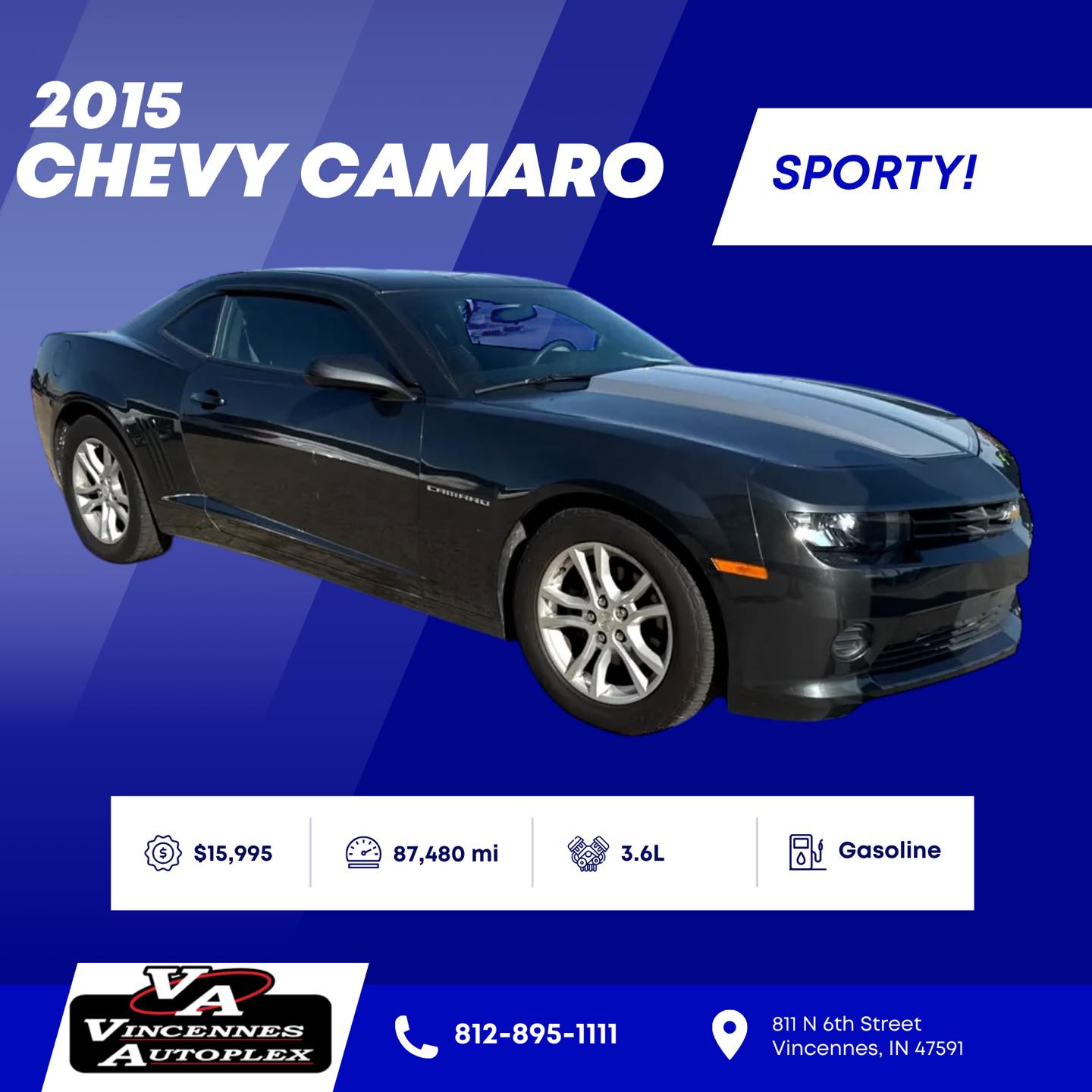 Vincennes - Check out this 2015 Chevrolet Camaro 2LS Coupe at Vincennes ...