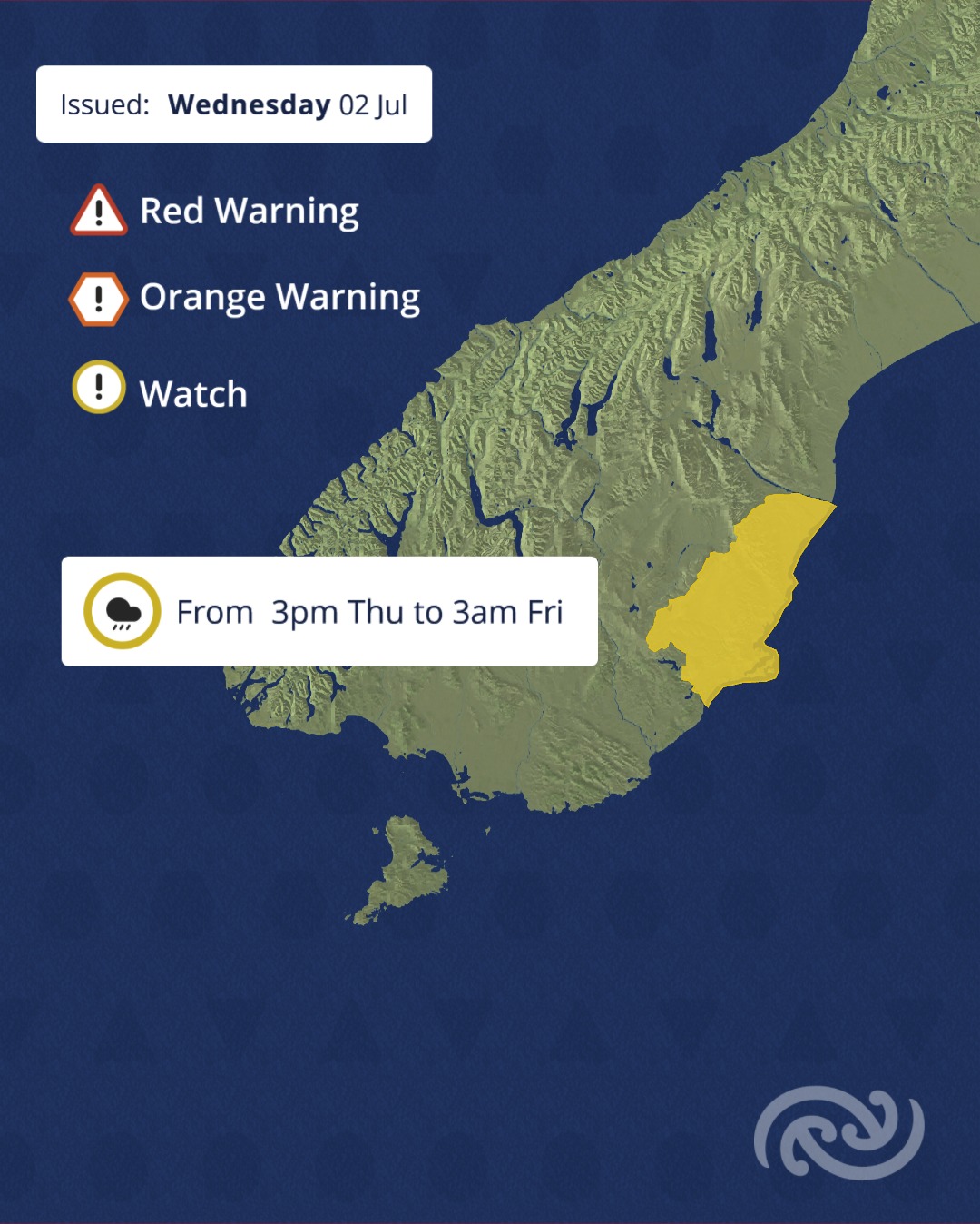 🟡Heavy Rain Watch Update 🟡🌧💧A... - MetService New Zealand | Facebook