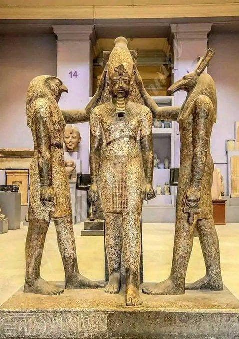 Rawabd - 📷 King Ramses III stands proudly between Horus and Seth ...