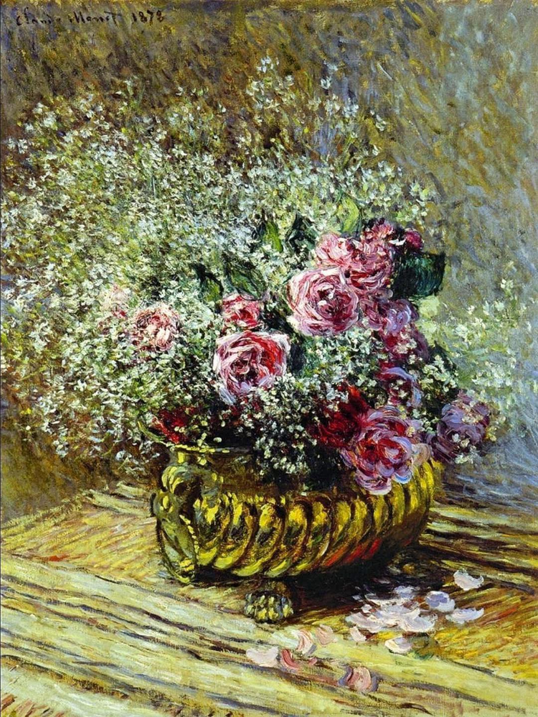 Claude Monet, French painter (1840-1926) Fleurs dans un pot, 1878